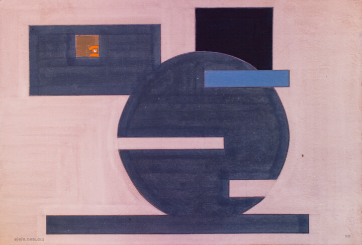 constructo visual 21 绘画, 25.5x37.5 in