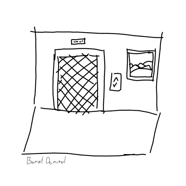 elevator Resim, 15,8x15,8 in