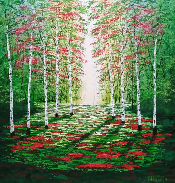 Scarlet Elf Wood Pittura, 29,9x29,9 in