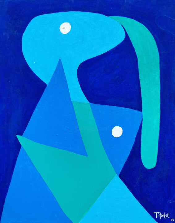 Painting titled "Cuerpo en celeste" by Enrique Pichardo, Original Artwork, Acrylic