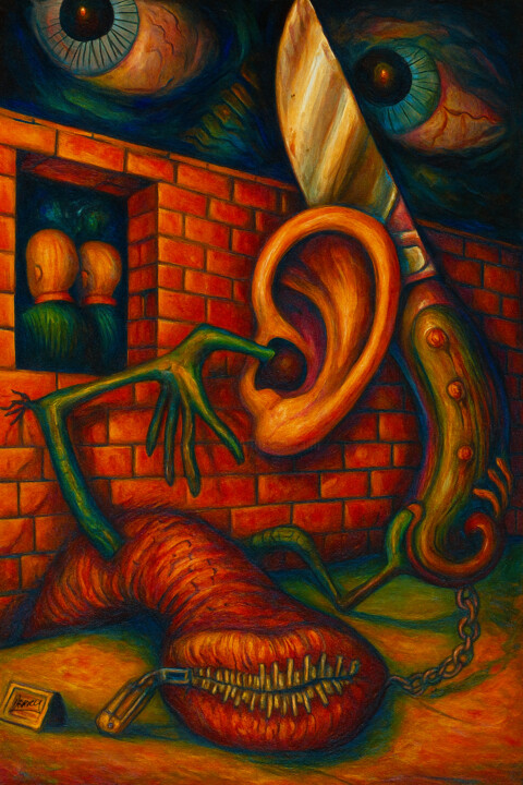 Fallen on Deaf Ears 绘画, 21.3x14.2 in