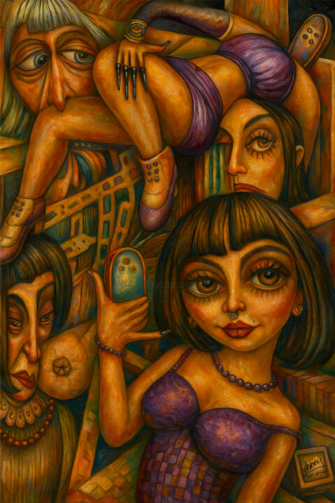 Insta Gratification 绘画, 21.3x14.2 in