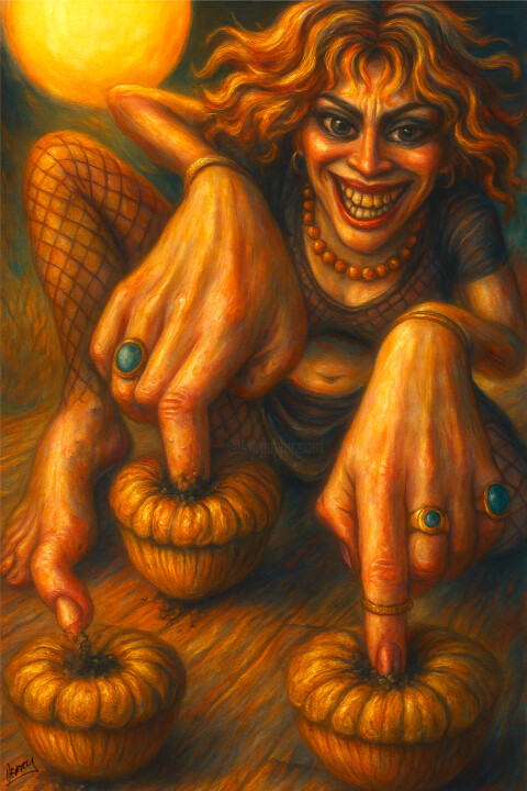 Fingers in Pies 绘画, 21.3x14.2 in