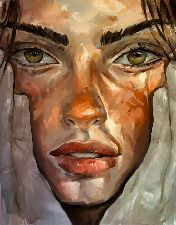 Portrait 1323’ 绘画, 43.3x35.4 in