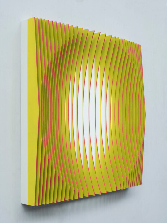 pn22 / Segment de sphère en carré dans un segment de terre 雕塑, 29.5x29.5 in