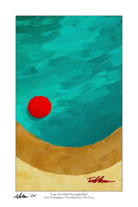 Painting titled ""Edge of Pool..."…" by Tad Anderson, Original Artwork, Digital Print