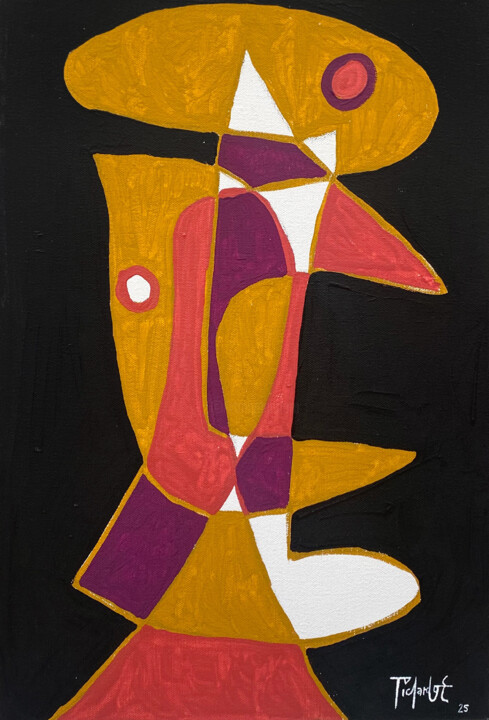 Painting titled "Personaje terra de…" by Enrique Pichardo, Original Artwork, Acrylic