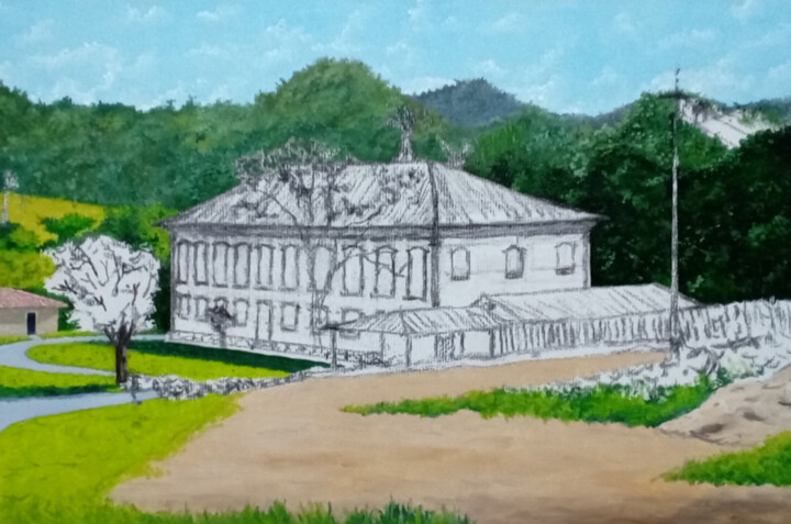 Casarão Santo Antônio - Esmeraldas (Em execução) Painting, 15.8x23.6 in