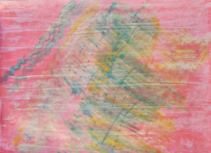 Pink Veil 绘画, 11.4x15.8 in