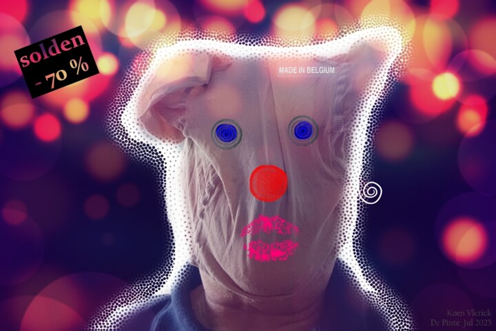 Digital Arts titled "zelfportret met nyl…" by Koen Vlerick, Original Artwork, 2D Digital Work