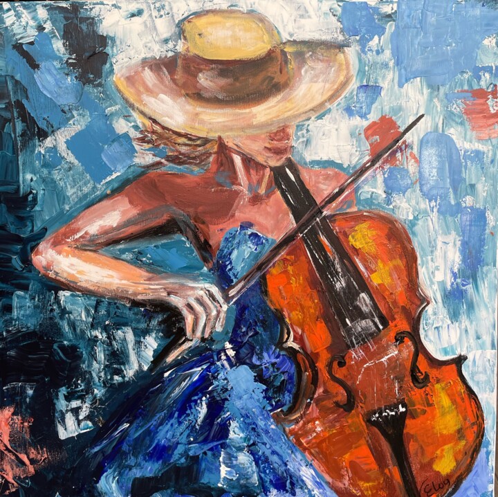 Cello. Melody of Feelings Tablo, 27,6x27,6 in