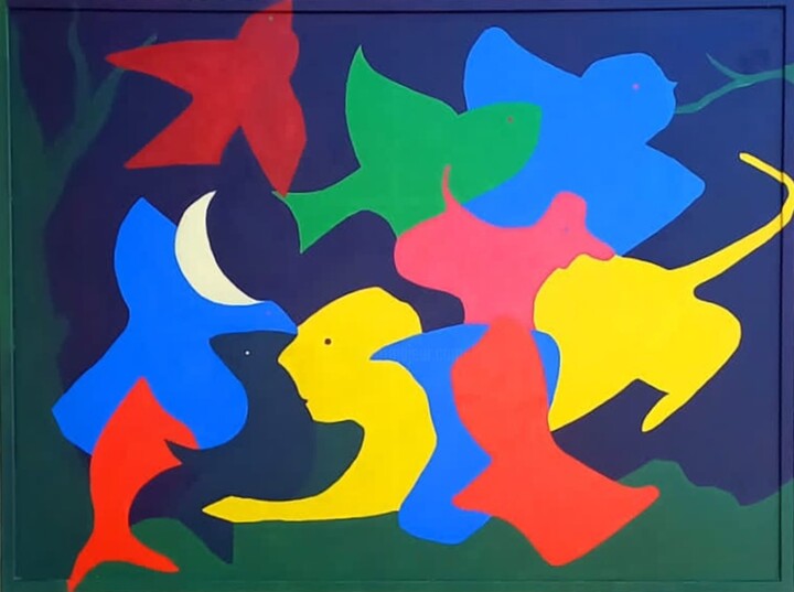 Creatures of the Night 绘画, 39.4x47.2 in