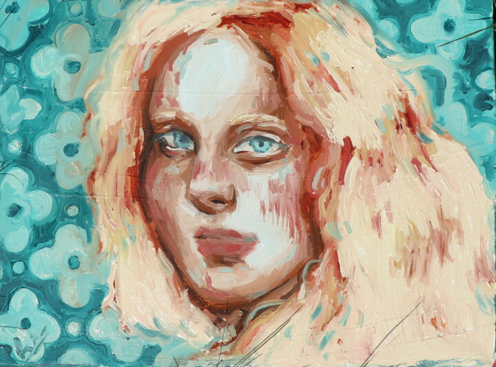 Portrait coloré 绘画, 19.7x29.5 in