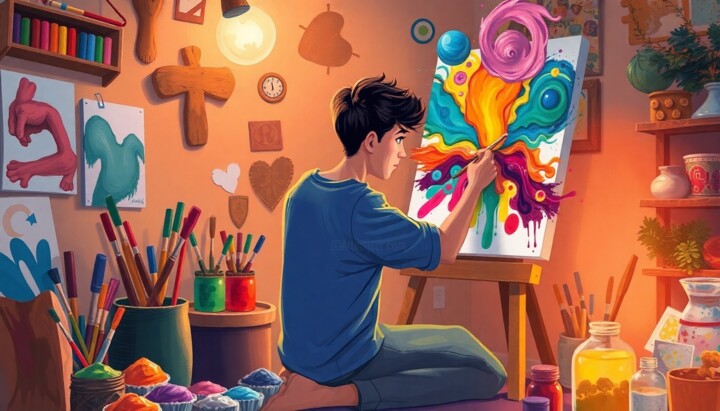 How to become painter 摄影, 7.9x3.9 in