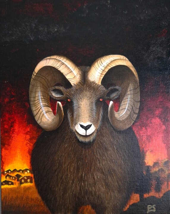 Le Bélier de l’Apocalypse 绘画, 11.8x9.5 in