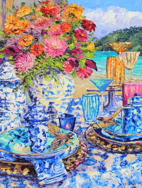 Birds Of A Feather Painting, 40x30 in