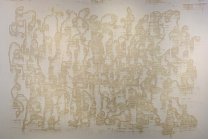 Painting titled "This kind of troubl…" by Luca Brandi, Original Artwork, Oil Mounted on Aluminium