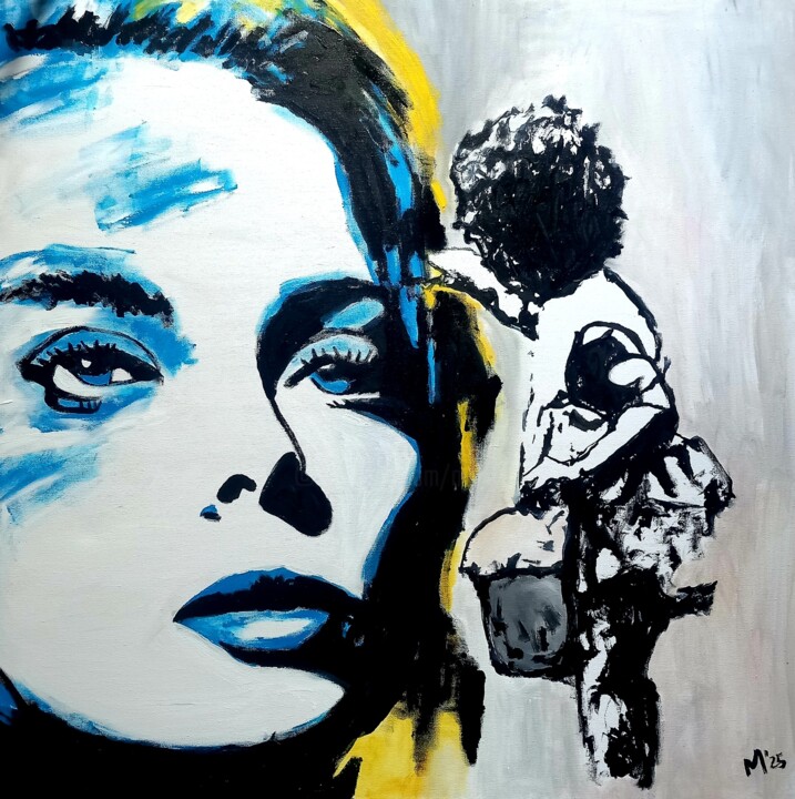 the painting girl Painting, 31.5x31.5 in
