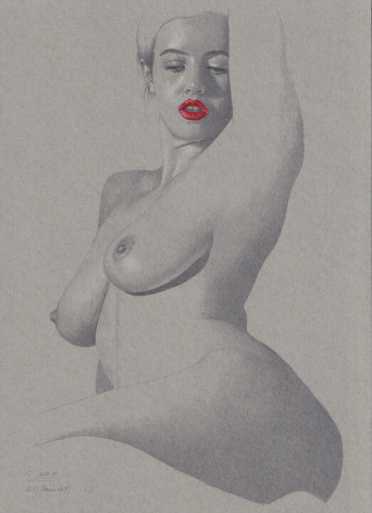 "Femme Nr. 9 (22:53)" 图画, 11.9x8.6 in