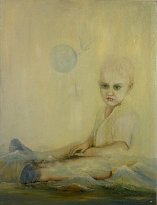Песочница Гулливеров 绘画, 25.6x17.7 in