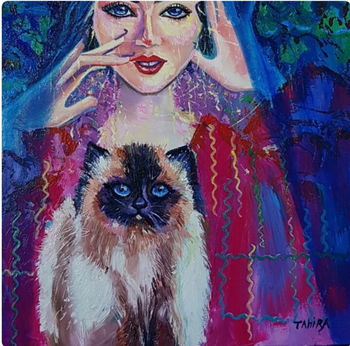 jouer au chat Картина, 23,6x19,7 in