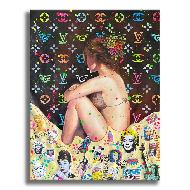 Painting titled "Decisions - Origina…" by Gardani, Original Artwork, Acrylic Mounted on Wood Stretcher frame