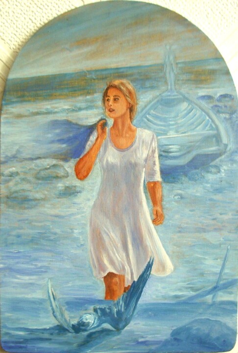 Три иллюзии Ассоль 绘画, 10.2x7.1 in