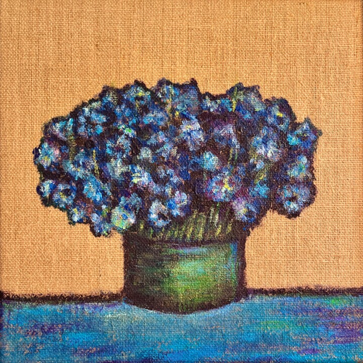 绘画 标题为“Vergissmeinnicht” 由Dinara Daniel, 原创艺术品, 丙烯 安装在木质担架架上