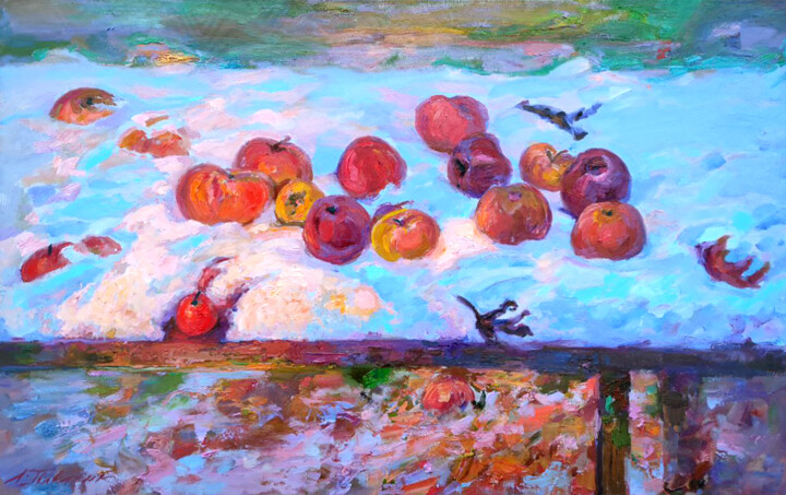 Christmas Apples 绘画, 19.7x31.5 in