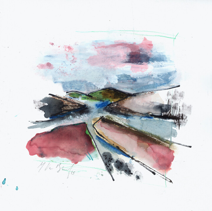 Over the Hills and Far Away - Naturaleza 050725 Resim, 7,9x7,9 in