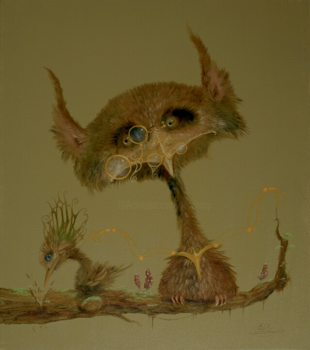 Schilderij getiteld "Misconception" door Ed Schaap, Origineel Kunstwerk, Olie