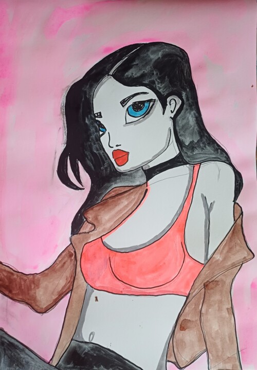 Drawing titled "I clubbing" by Ashton Knighting, Original Artwork, Ink