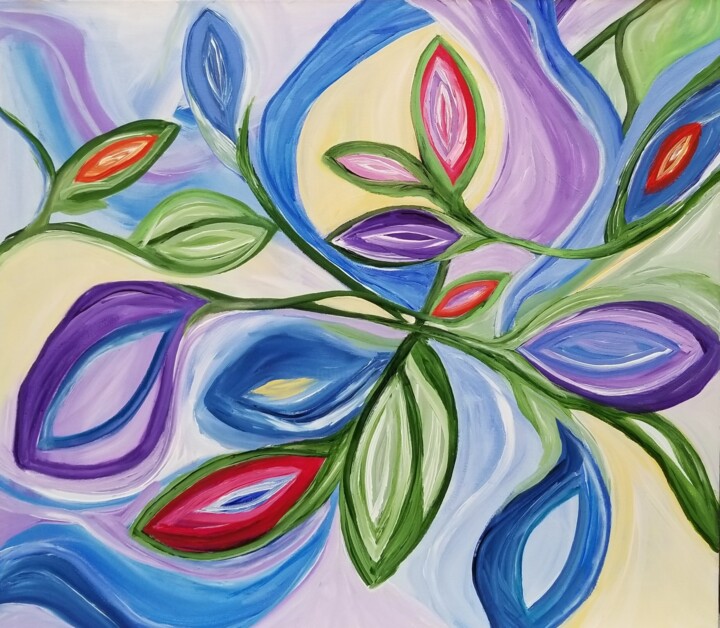 Radiant Unfolding - 2025 绘画, 28x31.9 in