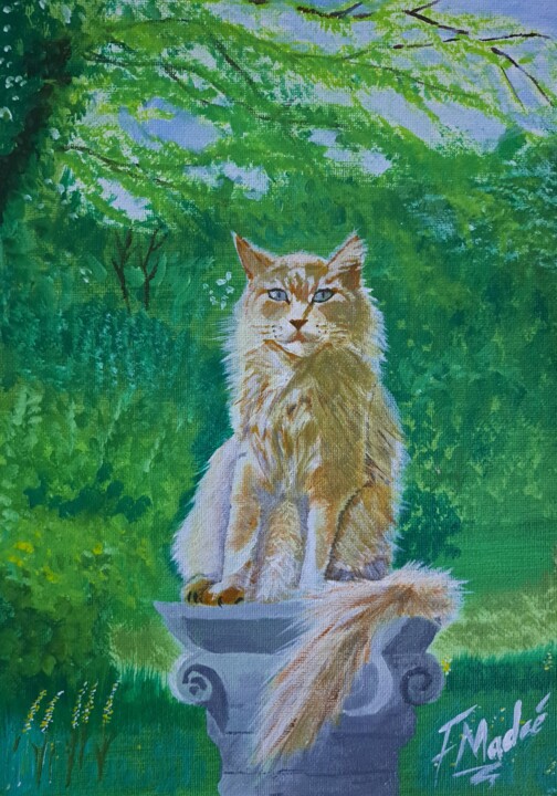 Satan the cat 绘画, 11.7x8.3 in