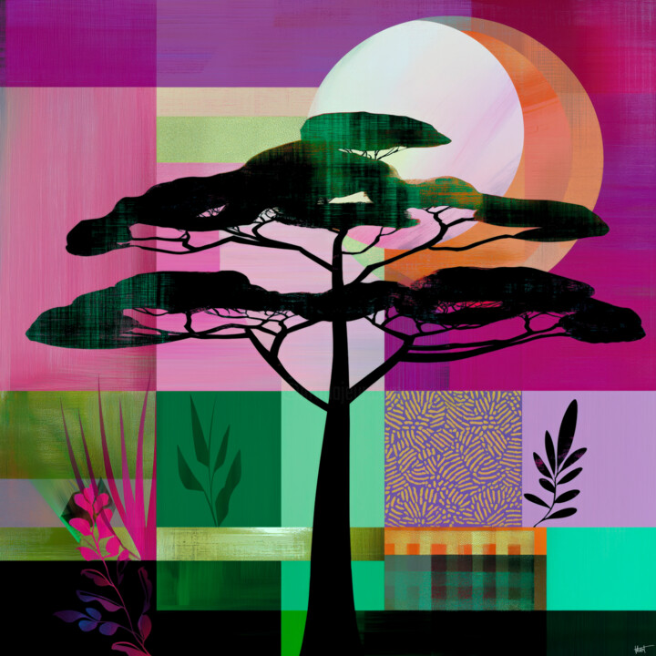UMBRELLA PINE Digital Arts, 47.2x47.2 in