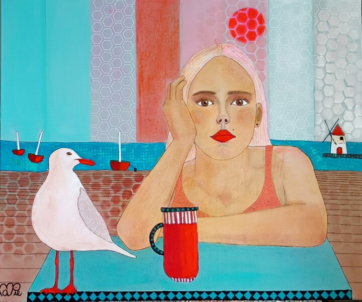 C'est MON mug ! 绘画, 21.3x25.2 in