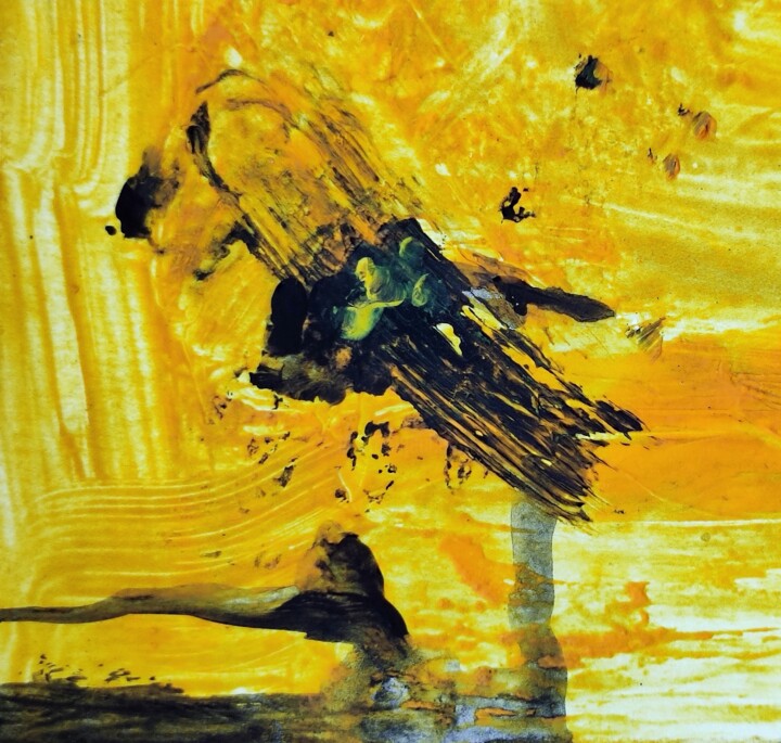 "No killer bees were…" başlıklı Tablo Milto Sideris tarafından, Orijinal sanat, Akrilik