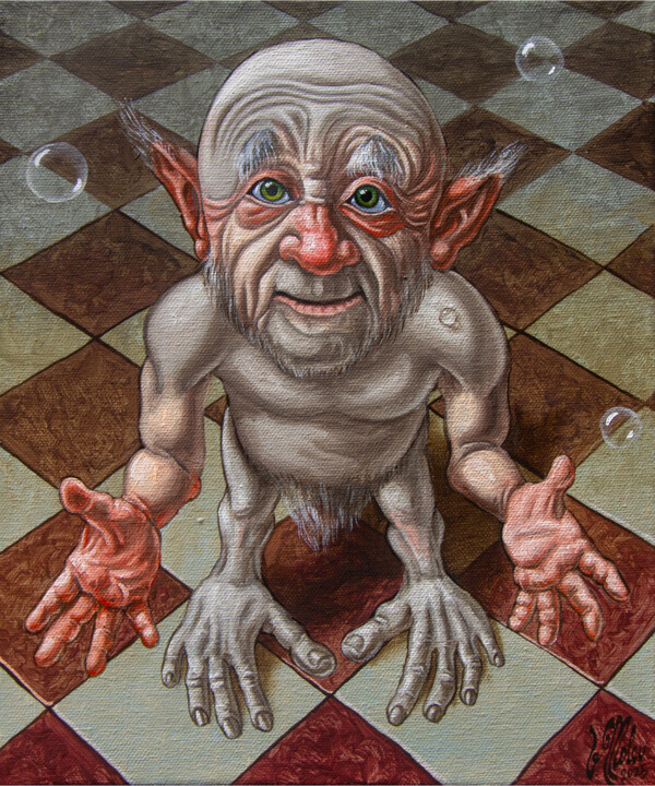 Hand-footed Tablo, 11,8x9,8 in