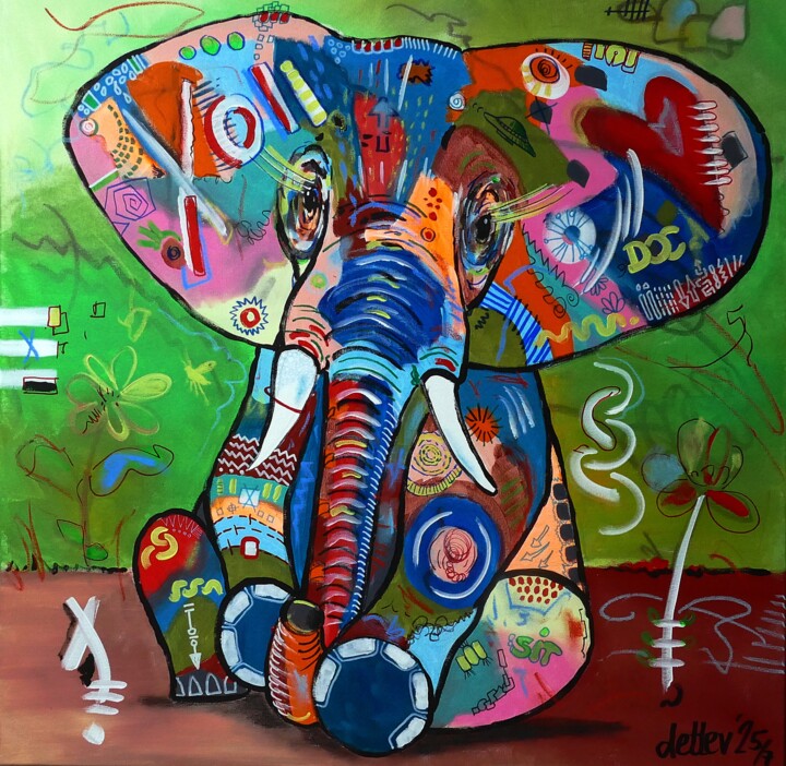 DOYOULOVEME III 绘画, 31.5x31.5 in