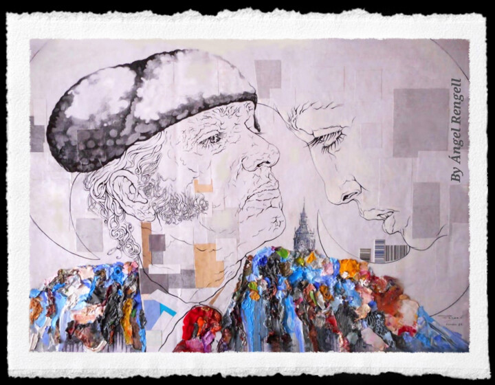 "" Bullfighter-and-moon I "" Rysunek, 30,3x44,1 in