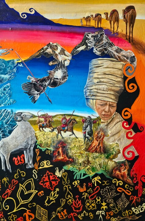 Qara Zher 绘画, 47.2x31.5 in