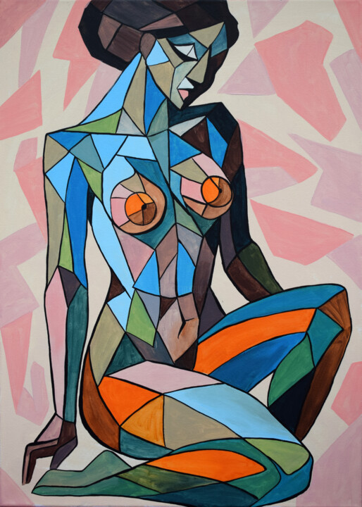 Nude Muse 绘画, 27.6x19.7 in