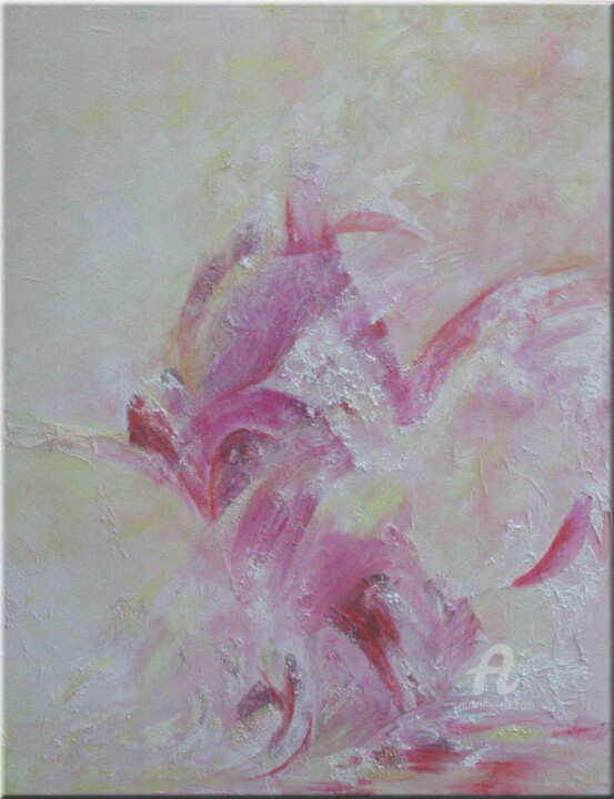 Pink Abstract I 绘画, 24x18.1 in