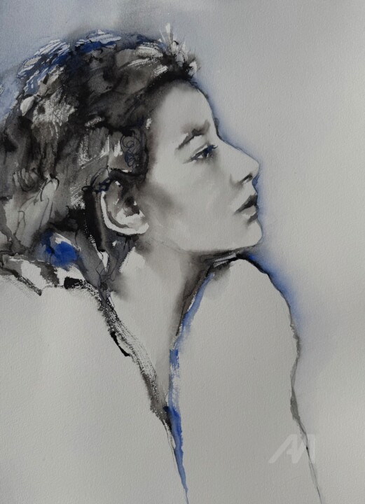 “Nadya” 绘画, 16.5x11.7 in