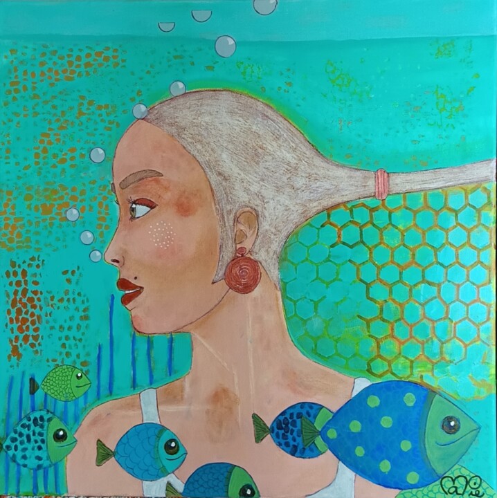 绘画,  19.7x19.7 in 