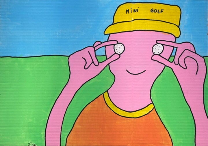 C'est moi le gérant du mini golf 绘画, 15.8x21.7 in
