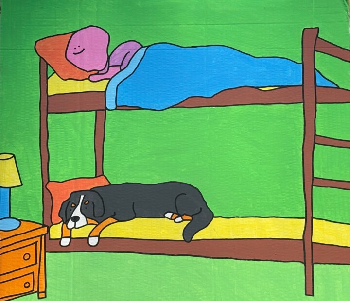 Dominique et moi 绘画, 22.1x24.8 in