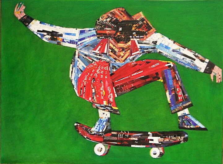 The skater 拼贴, 29.1x39.4 in