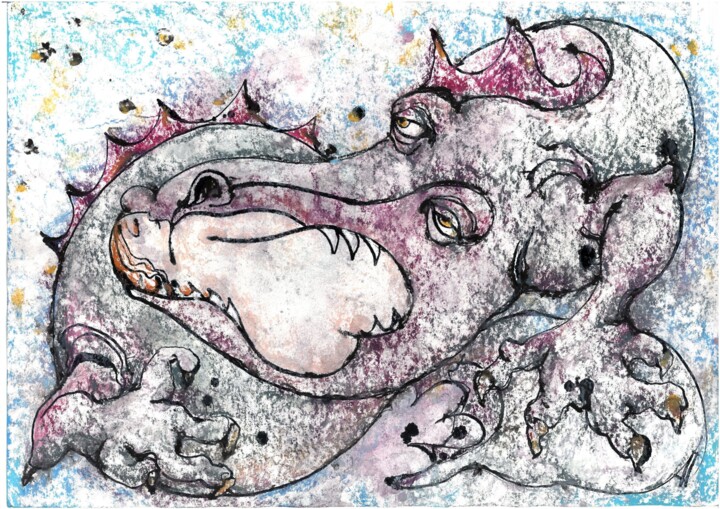 “Dragon's Dream” 绘画, 11.7x16.5 in
