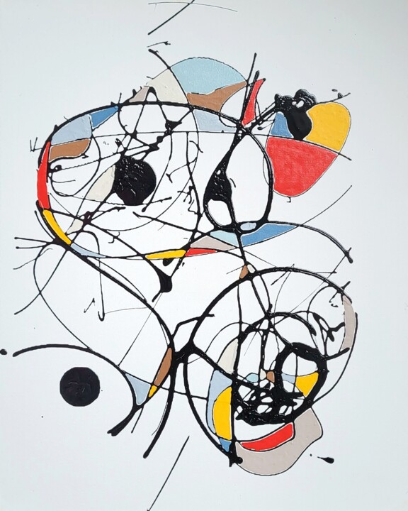 Malerei mit dem Titel "Daily Totem 060" von Ilgvars Zalans, Original-Kunstwerk, Öl Auf Keilrahmen aus Holz montiert